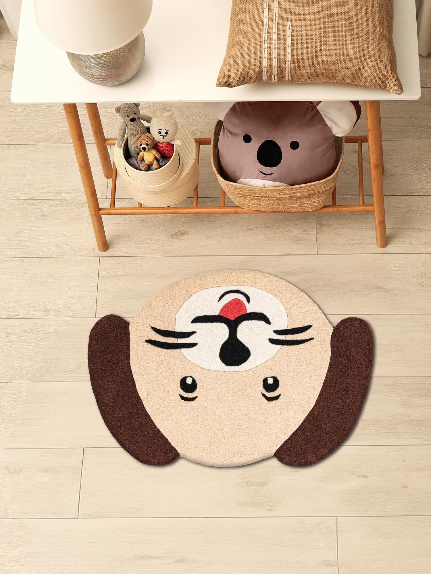 Beige 5' 1 x 7' 1 Playtime Kids Wool Freeform Area Rug for Baby Nursery, Toddler Playroom,  Bedrooms Hand Tufted High Quality Dense  Wool Pile Natural Carpet for Sale at Rug Engine