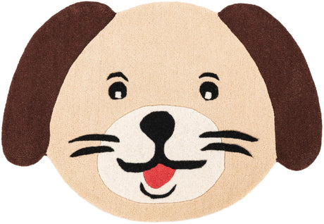 Beige 2' x 3' 1 Playtime Kids Wool Free Form Rug