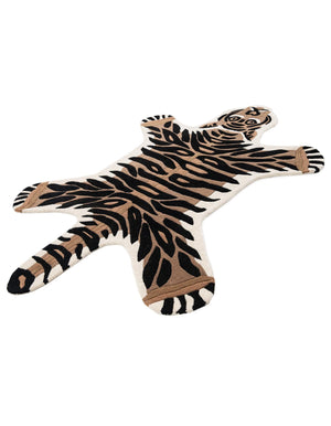 Brown 5' 1 x 7' 1 Playtime Kids Wool Free Form Rug