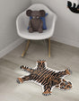 Brown 4' 1 x 6' 1 Playtime Kids Wool Free Form Rug