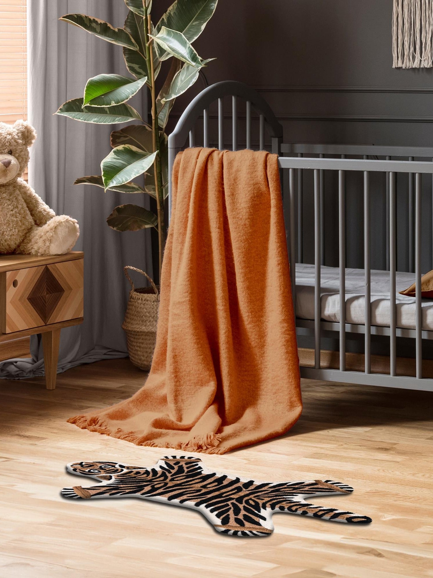 Brown 4' 1 x 6' 1 Playtime Kids Wool Freeform Area Rug for Baby Nursery, Toddler Playroom,  Bedrooms Hand Tufted High Quality Dense  Wool Pile Natural Carpet for Sale at Rug Engine