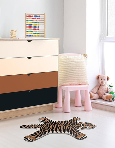 Brown 2' x 3' 1 Playtime Kids Wool Freeform Area Rug for Baby Nursery, Toddler Playroom,  Bedrooms Hand Tufted High Quality Dense  Wool Pile Natural Carpet for Sale at Rug Engine