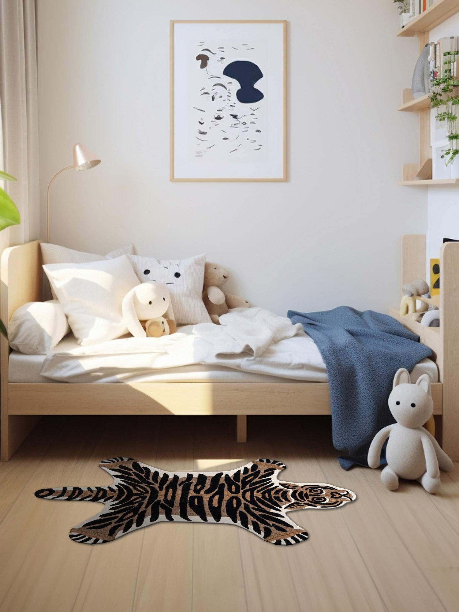 Brown 4' 1 x 6' 1 Playtime Kids Wool Freeform Area Rug for Baby Nursery, Toddler Playroom,  Bedrooms Hand Tufted High Quality Dense  Wool Pile Natural Carpet for Sale at Rug Engine