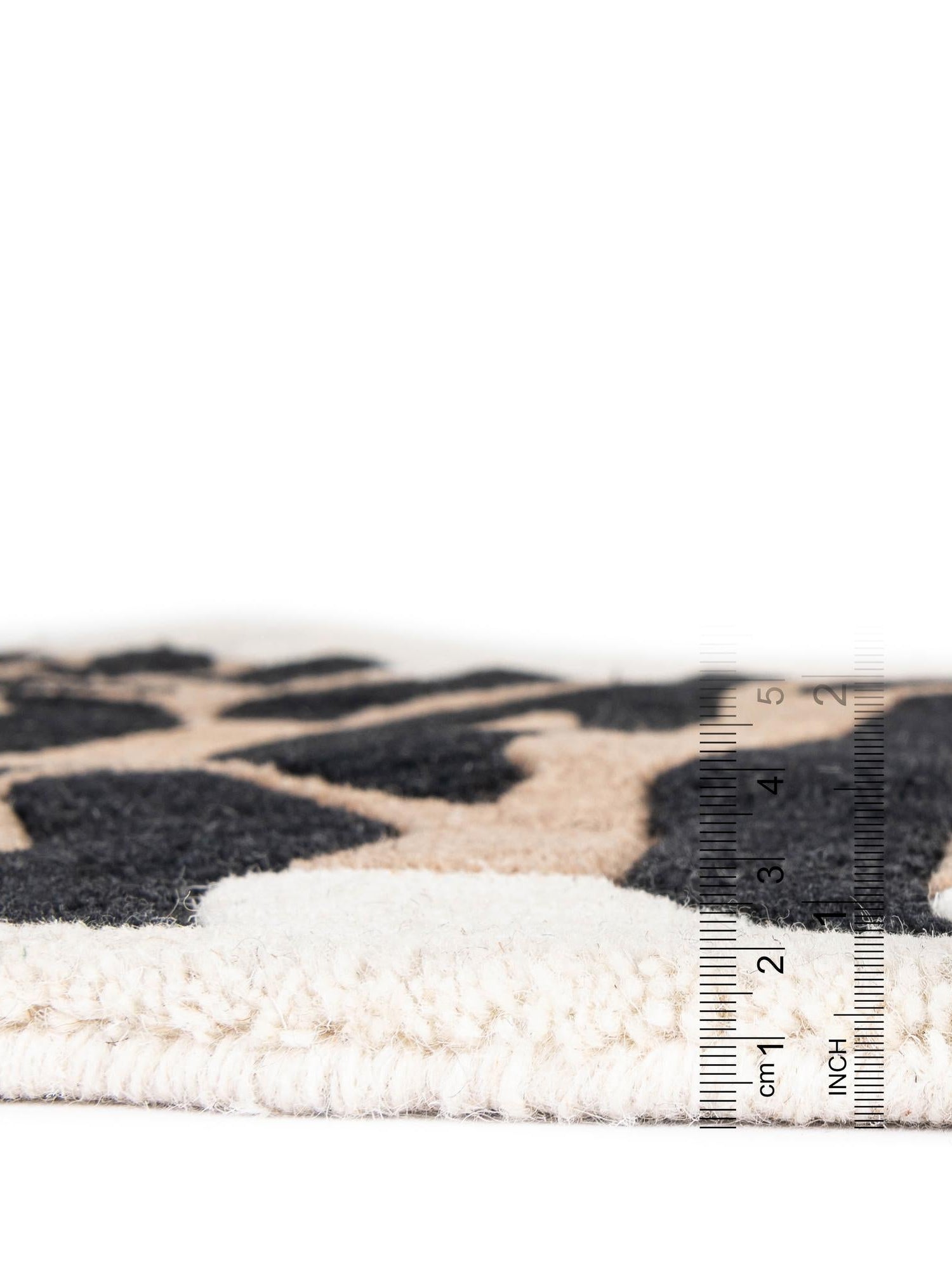 Brown 2' x 3' 1 Playtime Kids Wool Freeform Area Rug for Baby Nursery, Toddler Playroom, Bedrooms