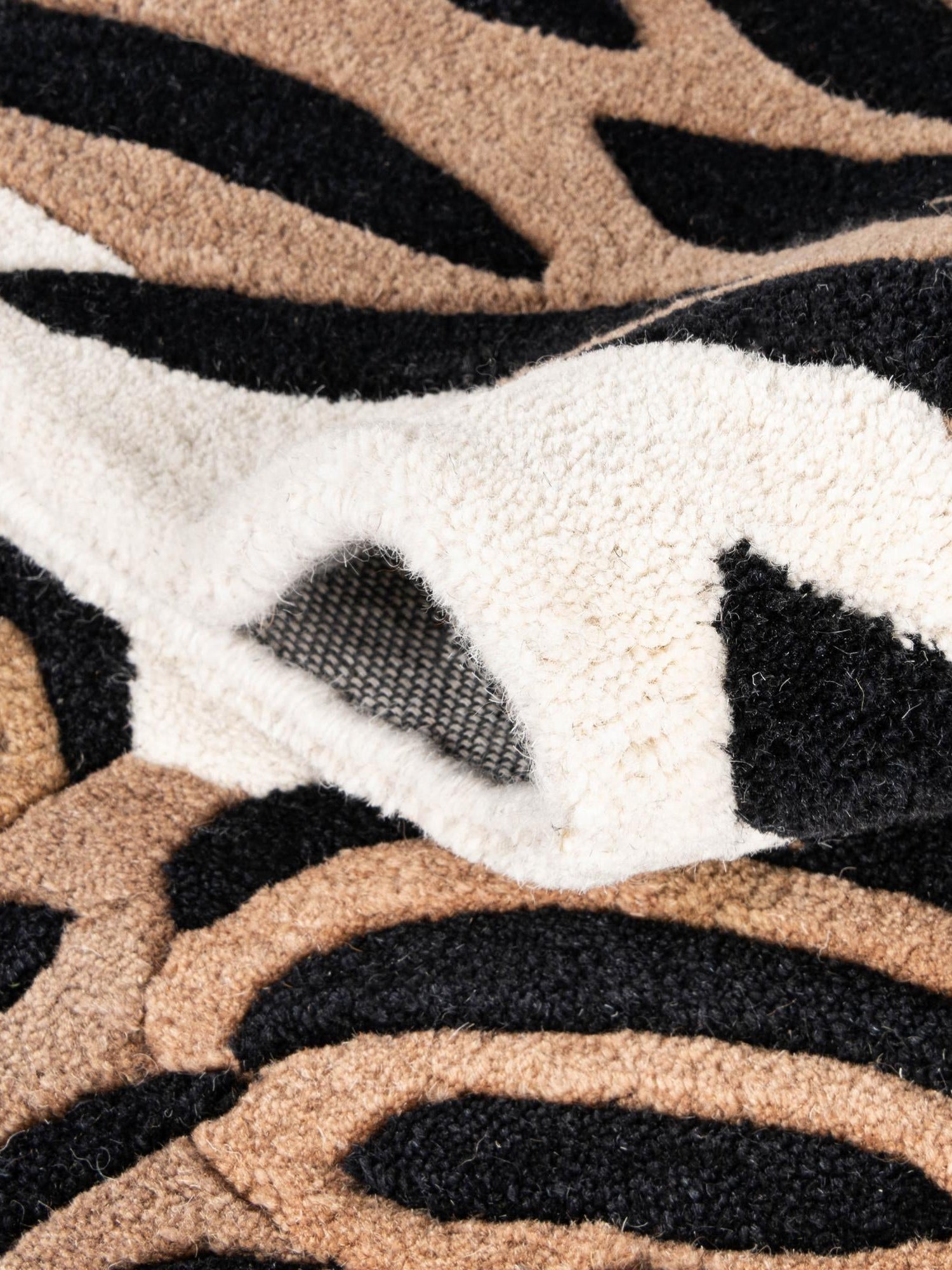 Brown 2' x 3' 1 Playtime Kids Wool Freeform Area Rug for Baby Nursery, Toddler Playroom, Bedrooms