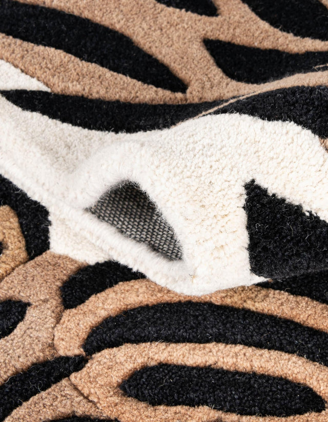 Brown 5' 1 x 7' 1 Playtime Kids Wool Free Form Rug