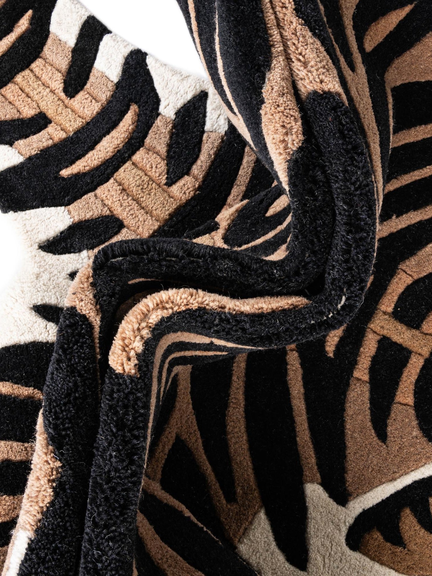 Brown 5' 1 x 7' 1 Playtime Kids Wool Freeform Area Rug for Baby Nursery, Toddler Playroom, Bedrooms