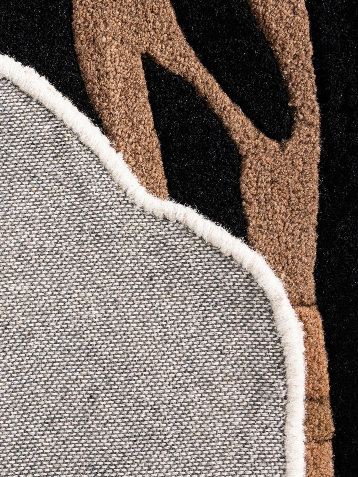 Brown 2' x 3' 1 Playtime Kids Wool Freeform Area Rug for Baby Nursery, Toddler Playroom, Bedrooms