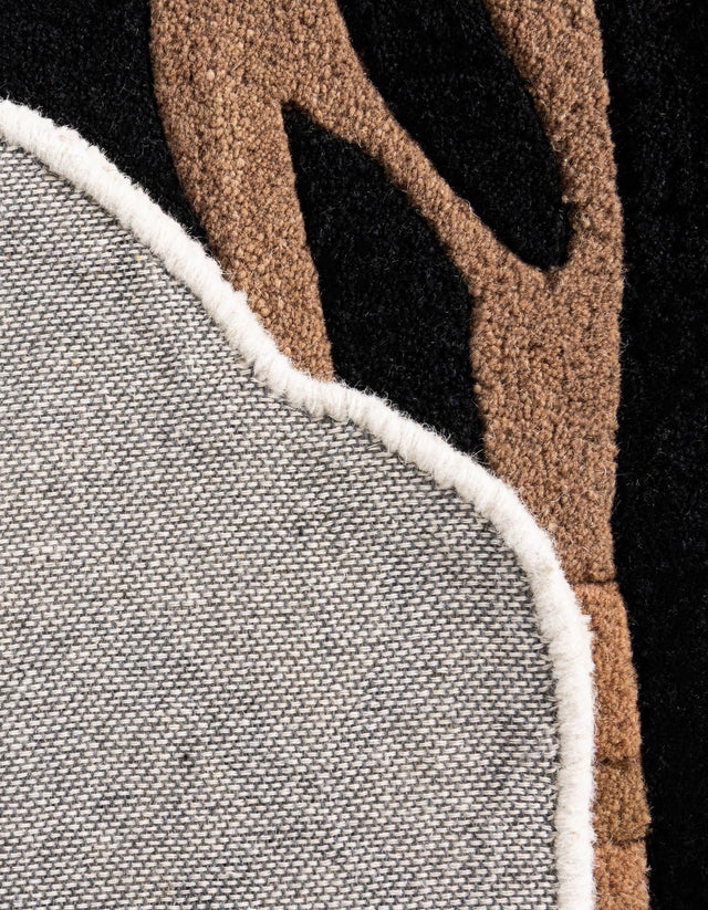 Brown 5' 1 x 7' 1 Playtime Kids Wool Free Form Rug