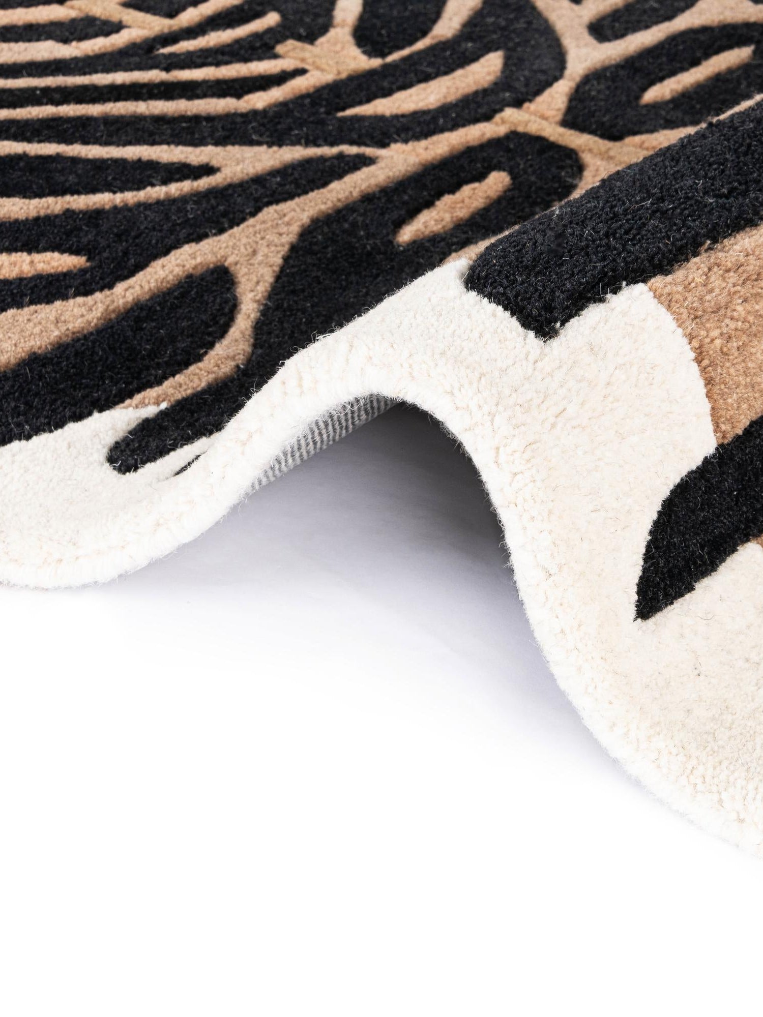 Brown 2' x 3' 1 Playtime Kids Wool Freeform Area Rug for Baby Nursery, Toddler Playroom, Bedrooms