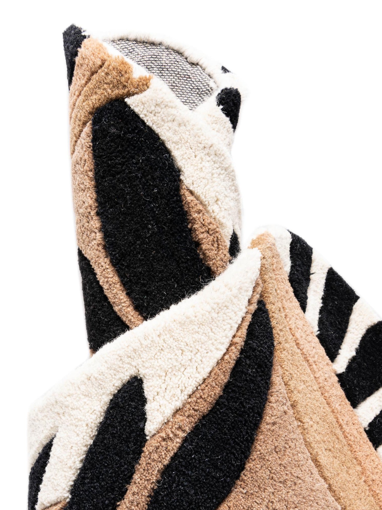 Brown 5' 1 x 7' 1 Playtime Kids Wool Freeform Area Rug for Baby Nursery, Toddler Playroom, Bedrooms