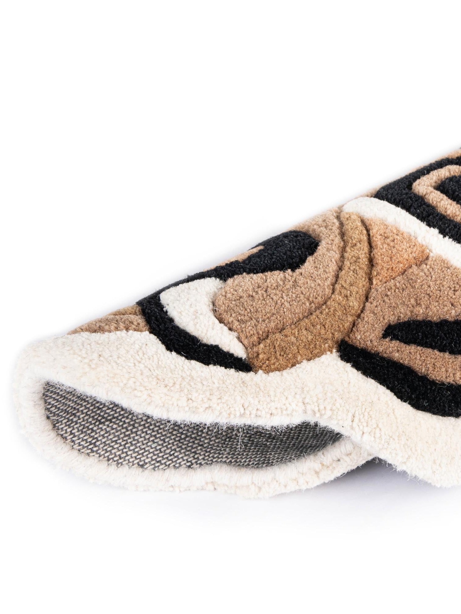 Brown 5' 1 x 7' 1 Playtime Kids Wool Freeform Area Rug for Baby Nursery, Toddler Playroom, Bedrooms