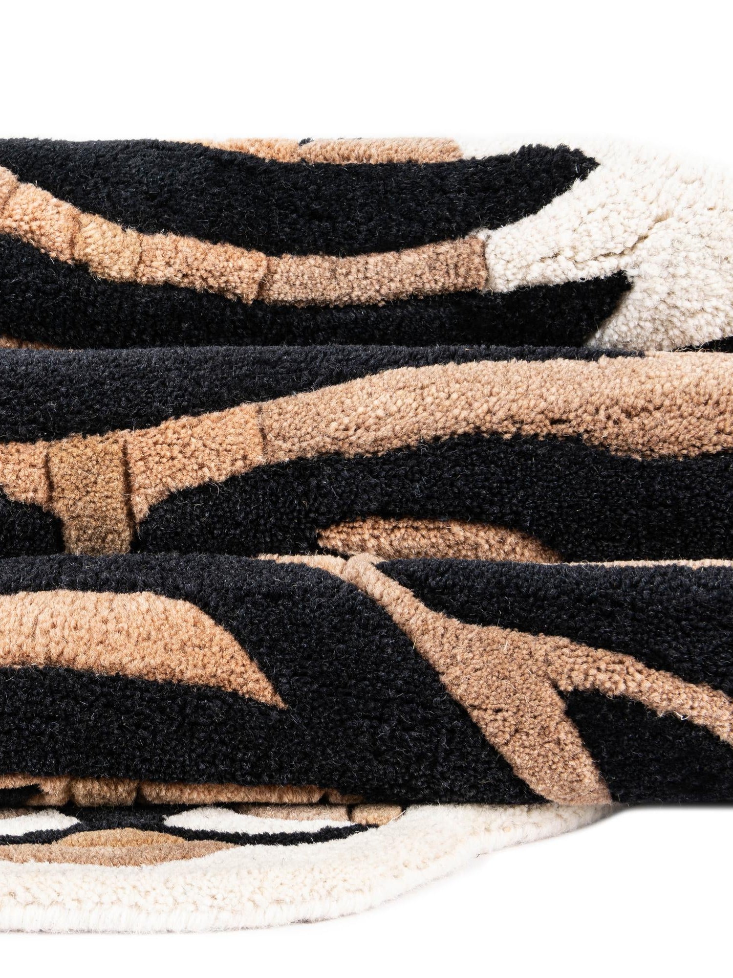 Brown 5' 1 x 7' 1 Playtime Kids Wool Freeform Area Rug for Baby Nursery, Toddler Playroom, Bedrooms