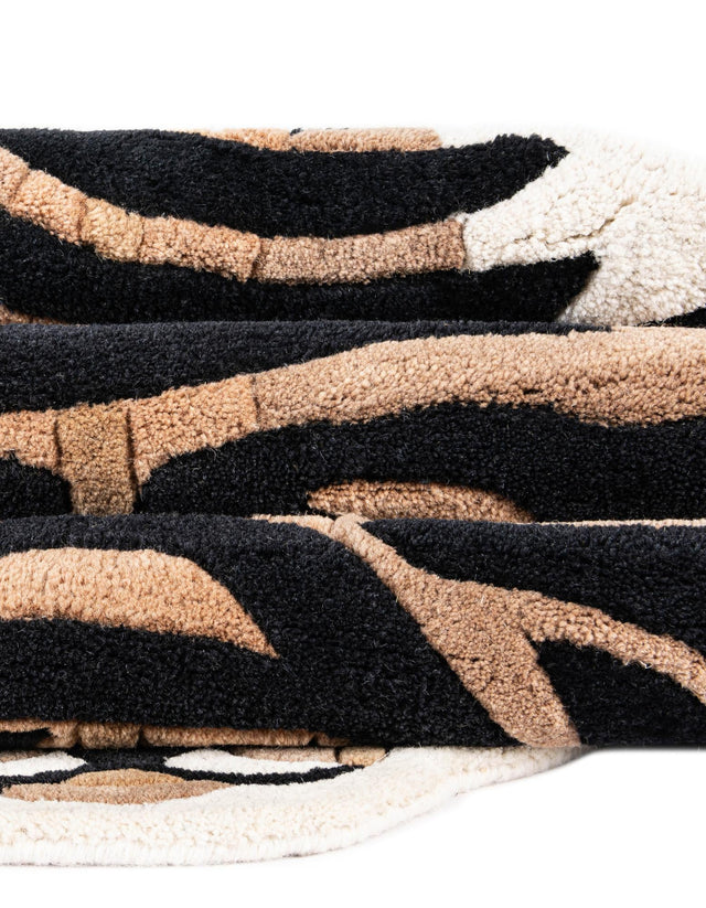 Brown 5' 1 x 7' 1 Playtime Kids Wool Free Form Rug