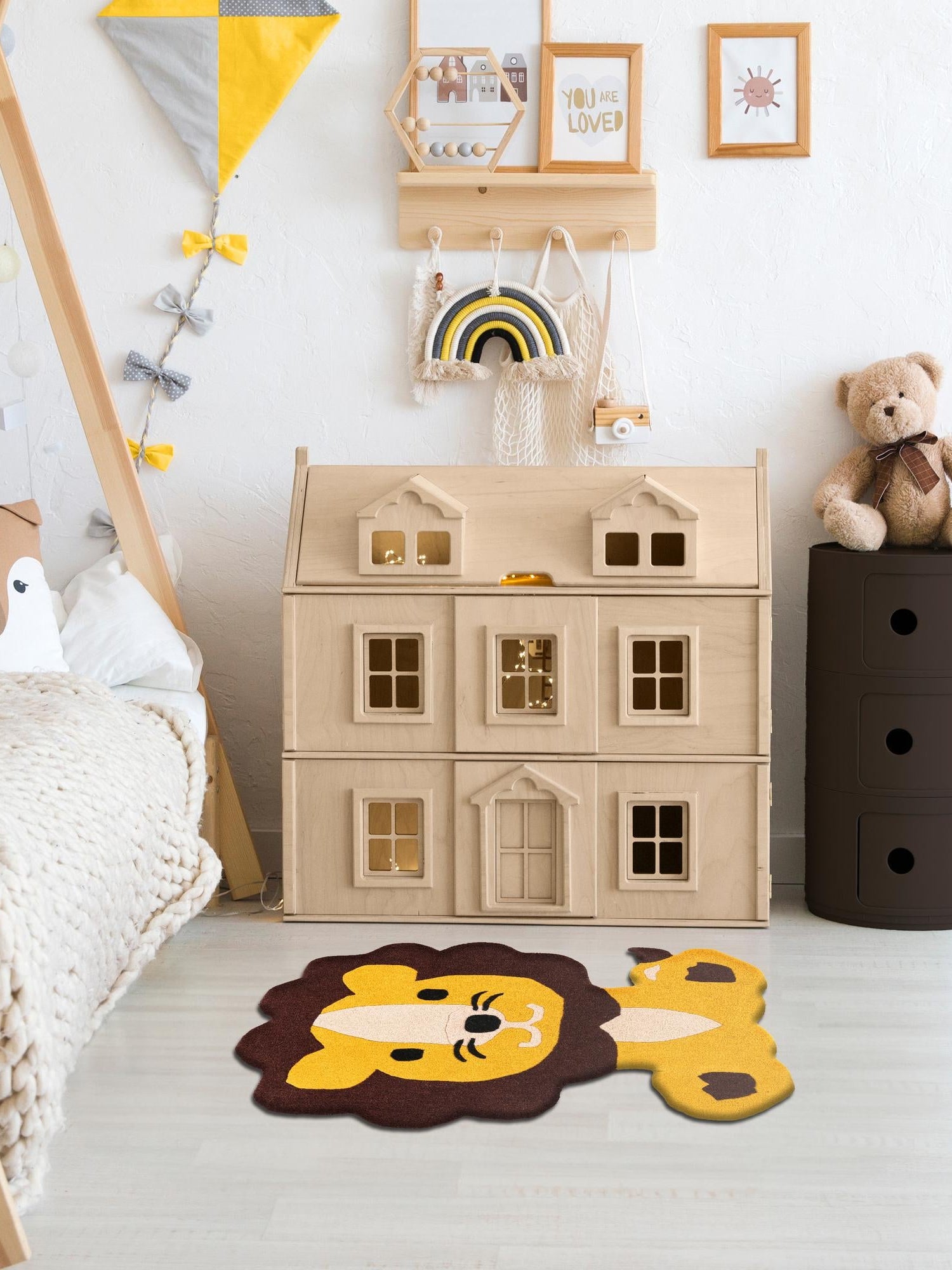 Yellow 2' 6 x 3' 1 Playtime Kids Wool Freeform Area Rug for Baby Nursery, Toddler Playroom,  Bedrooms Hand Tufted High Quality Dense  Wool Pile Natural Carpet for Sale at Rug Engine