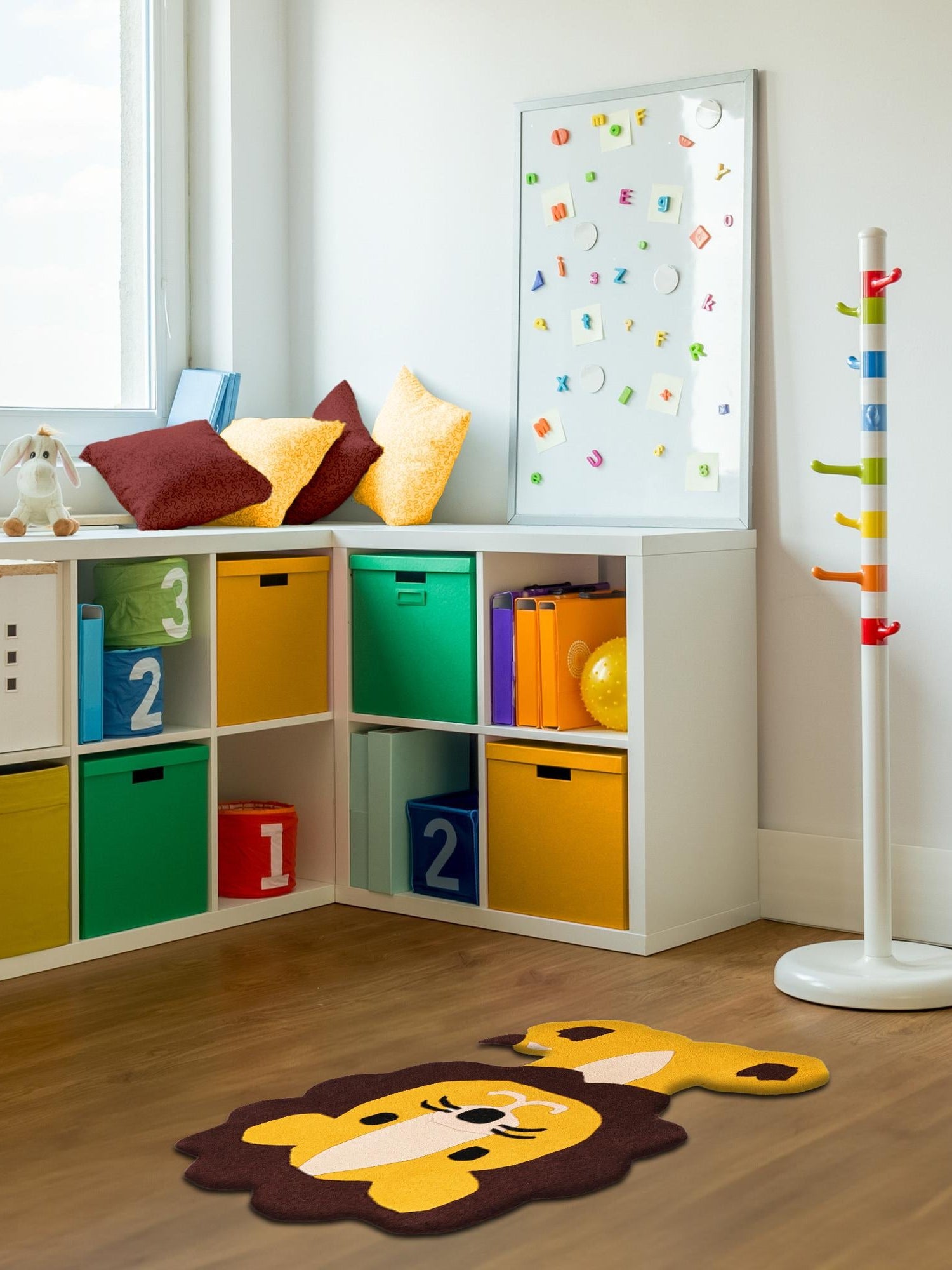 Yellow 4' 6 x 5' 1 Playtime Kids Wool Freeform Area Rug for Baby Nursery, Toddler Playroom,  Bedrooms Hand Tufted High Quality Dense  Wool Pile Natural Carpet for Sale at Rug Engine