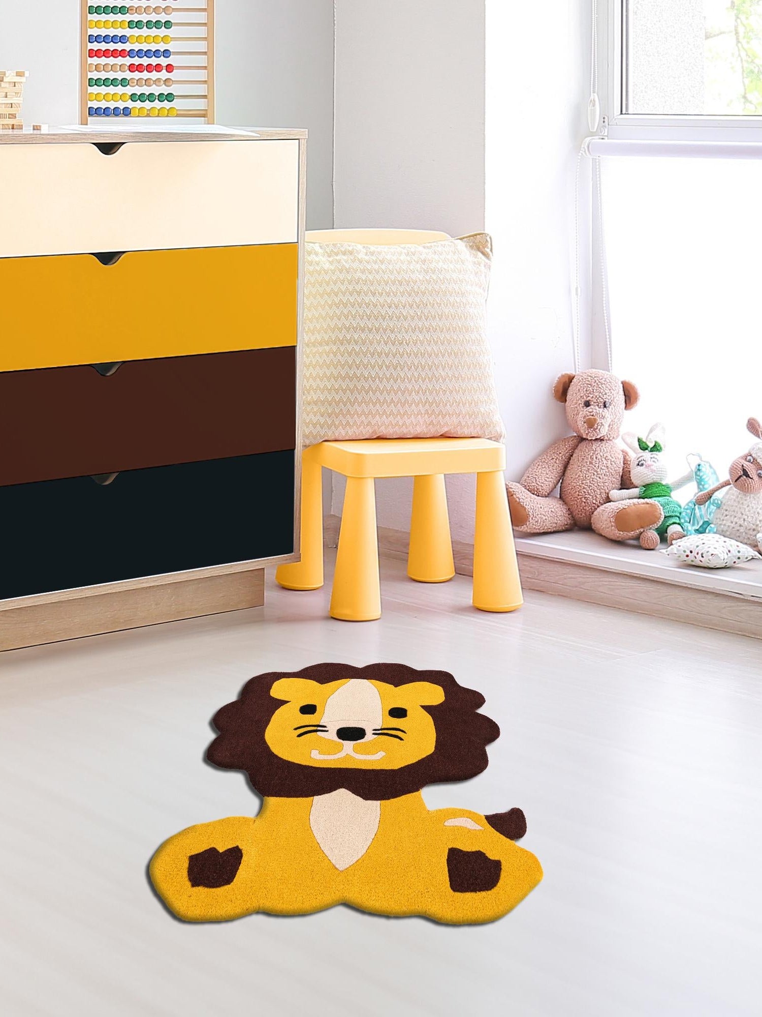 Yellow 2' 6 x 3' 1 Playtime Kids Wool Freeform Area Rug for Baby Nursery, Toddler Playroom,  Bedrooms Hand Tufted High Quality Dense  Wool Pile Natural Carpet for Sale at Rug Engine