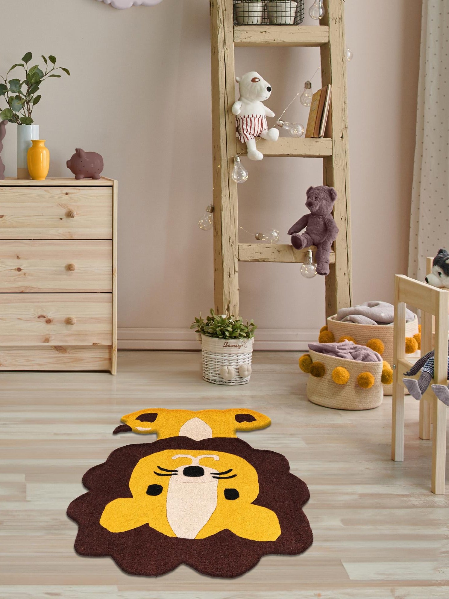 Yellow 4' 6 x 5' 1 Playtime Kids Wool Freeform Area Rug for Baby Nursery, Toddler Playroom,  Bedrooms Hand Tufted High Quality Dense  Wool Pile Natural Carpet for Sale at Rug Engine