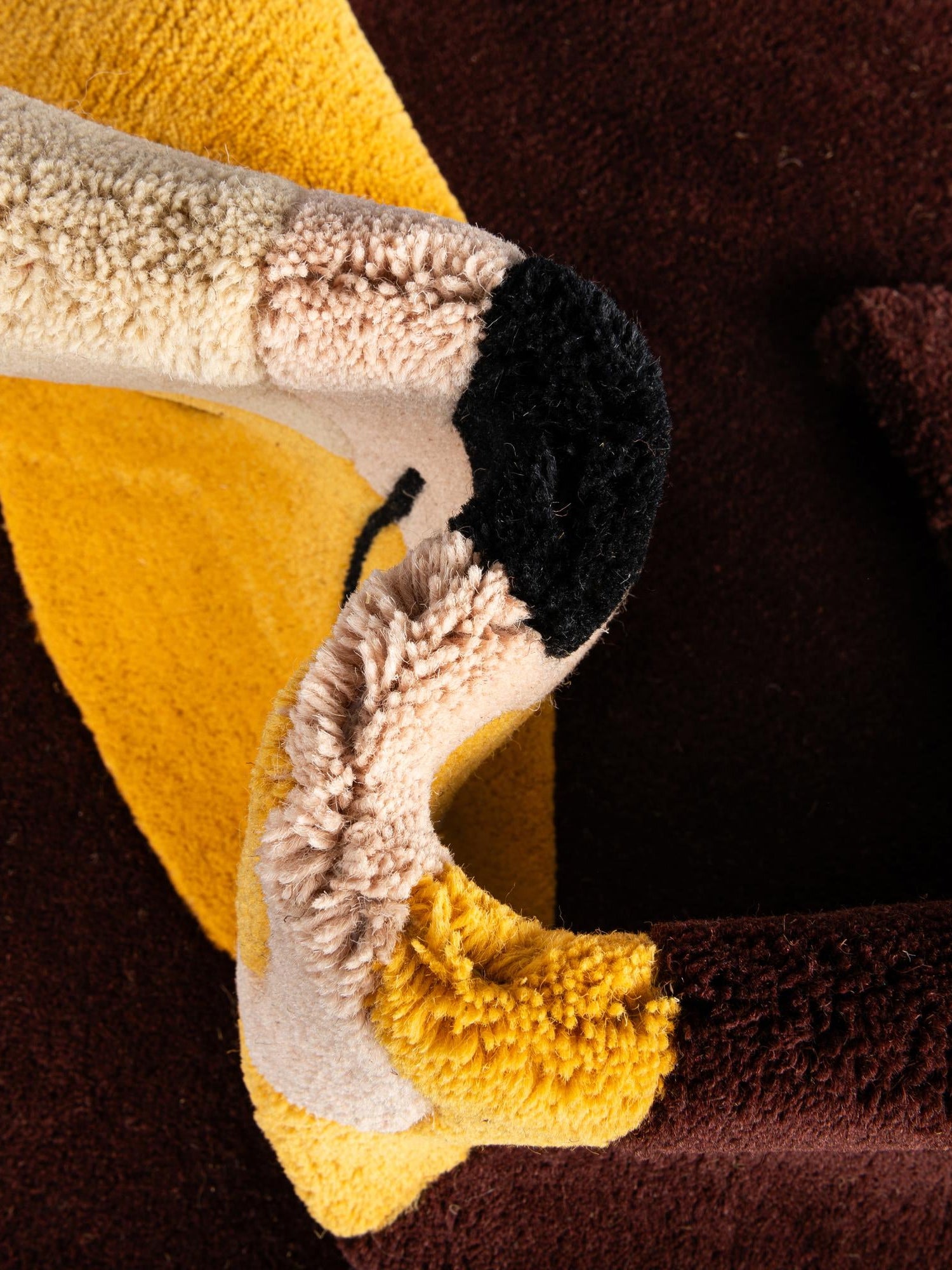 Yellow 5' 6 x 6' 1 Playtime Kids Wool Freeform Area Rug for Baby Nursery, Toddler Playroom, Bedrooms