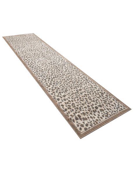 Brown 2' 7 x 10' Wildlife Runner Area Rug Animal Print Safari Jungle Inspired Carpet for Unique Modern Interior Design for Sale at Rug Engine