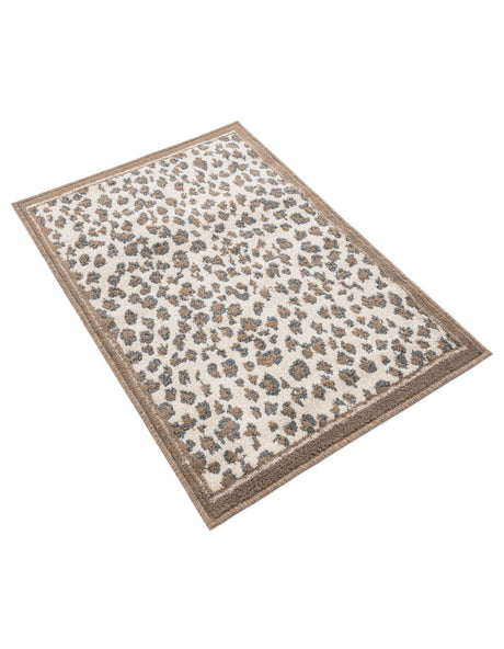 Brown 2' x 3' 1 Wildlife Rectangle Area Rug Animal Print Safari Jungle Inspired Carpet for Unique Modern Interior Design for Sale at Rug Engine