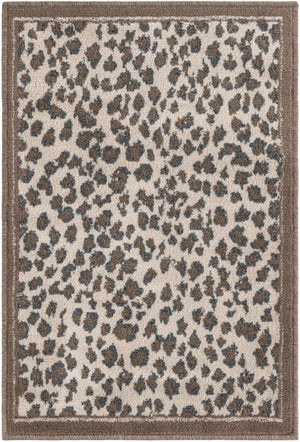 Brown 2' x 3' 1 Wildlife Rectangle Area Rug Animal Print Safari Jungle Inspired Carpet for Unique Modern Interior Design for Sale at Rug Engine