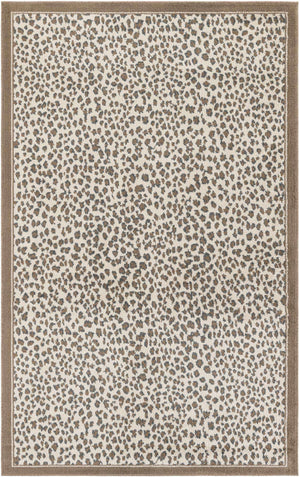 Brown 4' 1 x 6' 1 Wildlife Rectangle Area Rug Animal Print Safari Jungle Inspired Carpet for Unique Modern Interior Design for Sale at Rug Engine