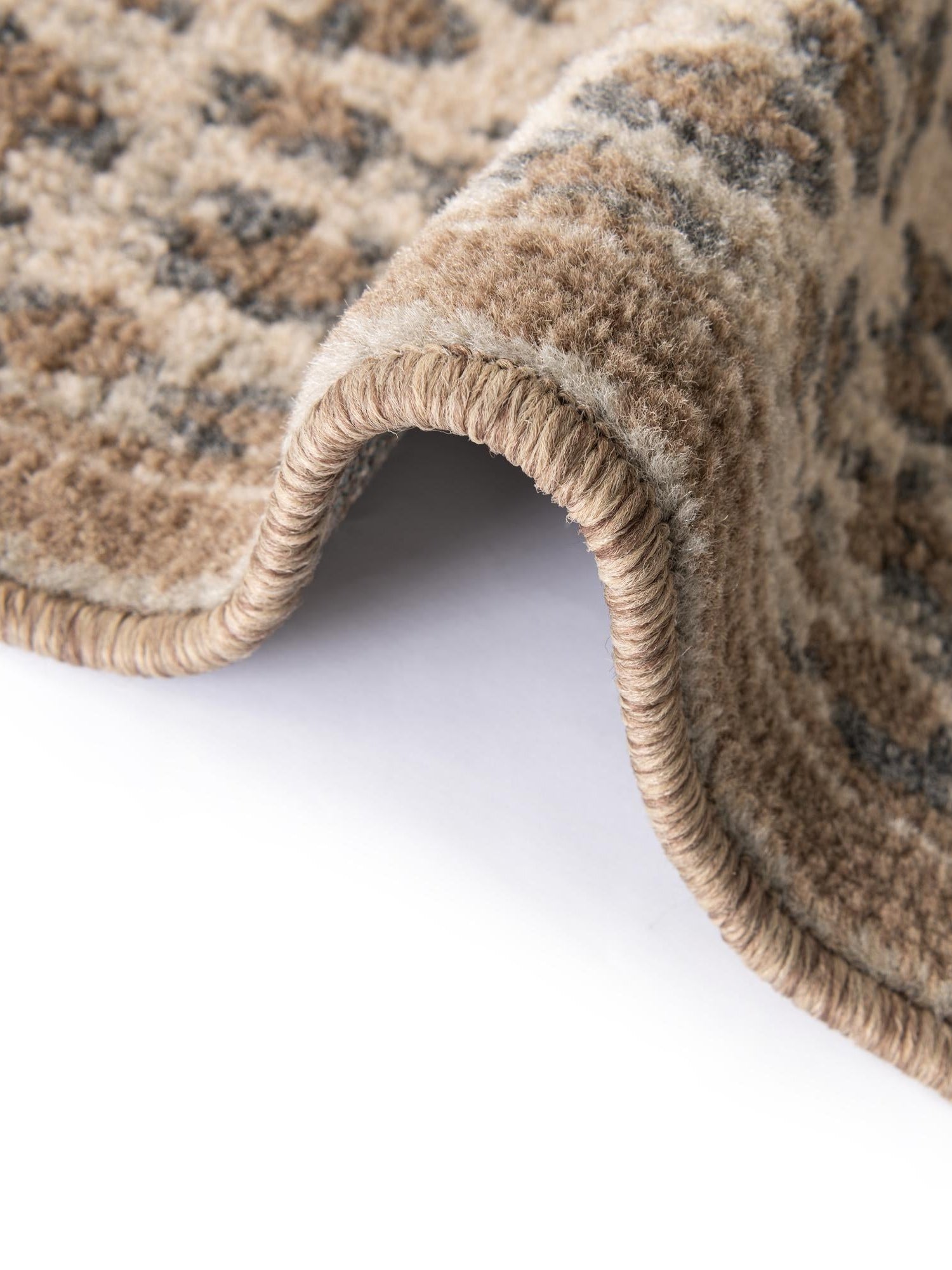 Brown 3' 1 x 3' 1 Wildlife Round Area Rug Animal Print Safari Jungle Inspired Carpet for Unique Modern Interior Design for Sale at Rug Engine