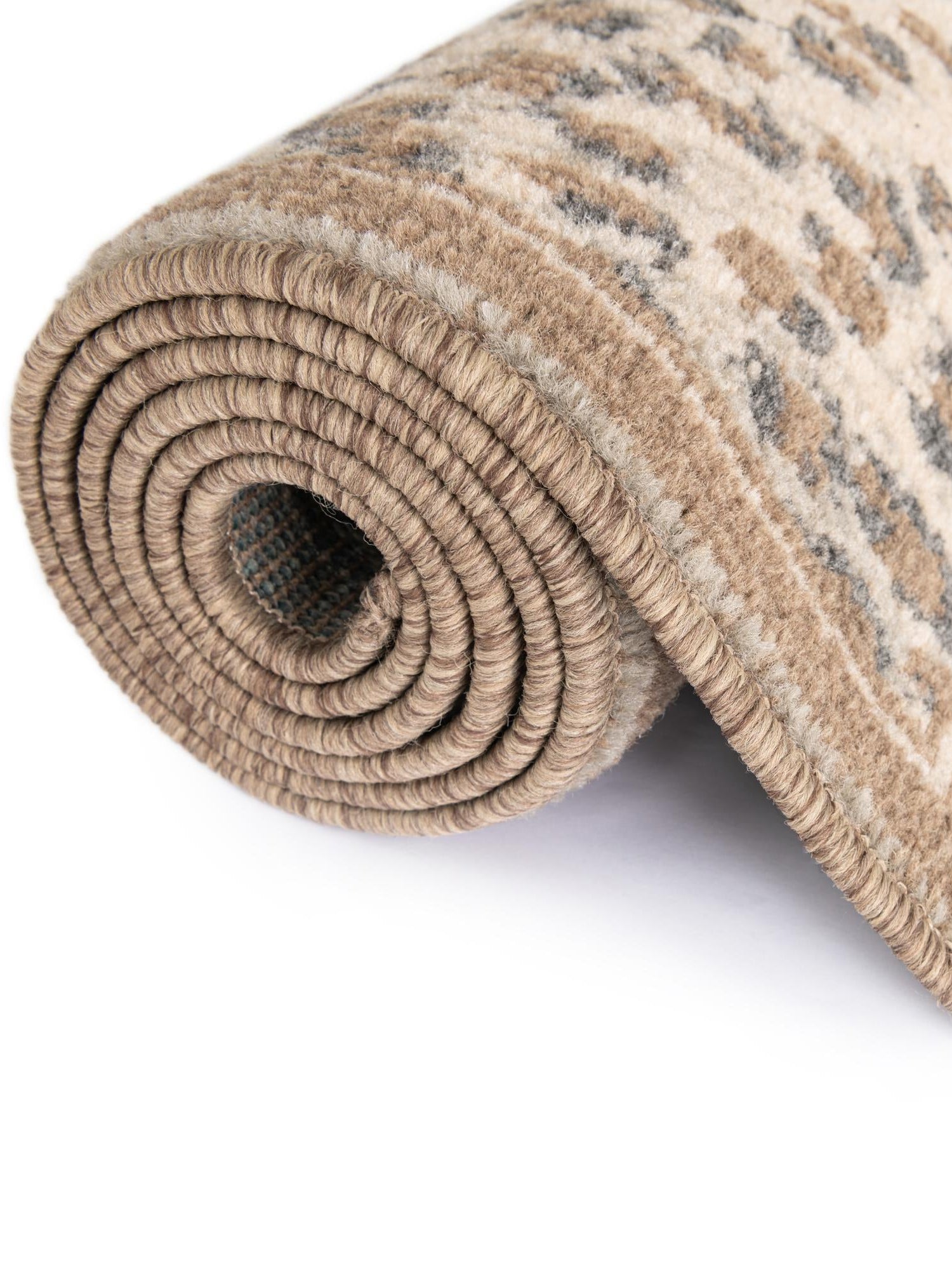 Brown 3' 1 x 3' 1 Wildlife Round Area Rug Animal Print Safari Jungle Inspired Carpet for Unique Modern Interior Design for Sale at Rug Engine