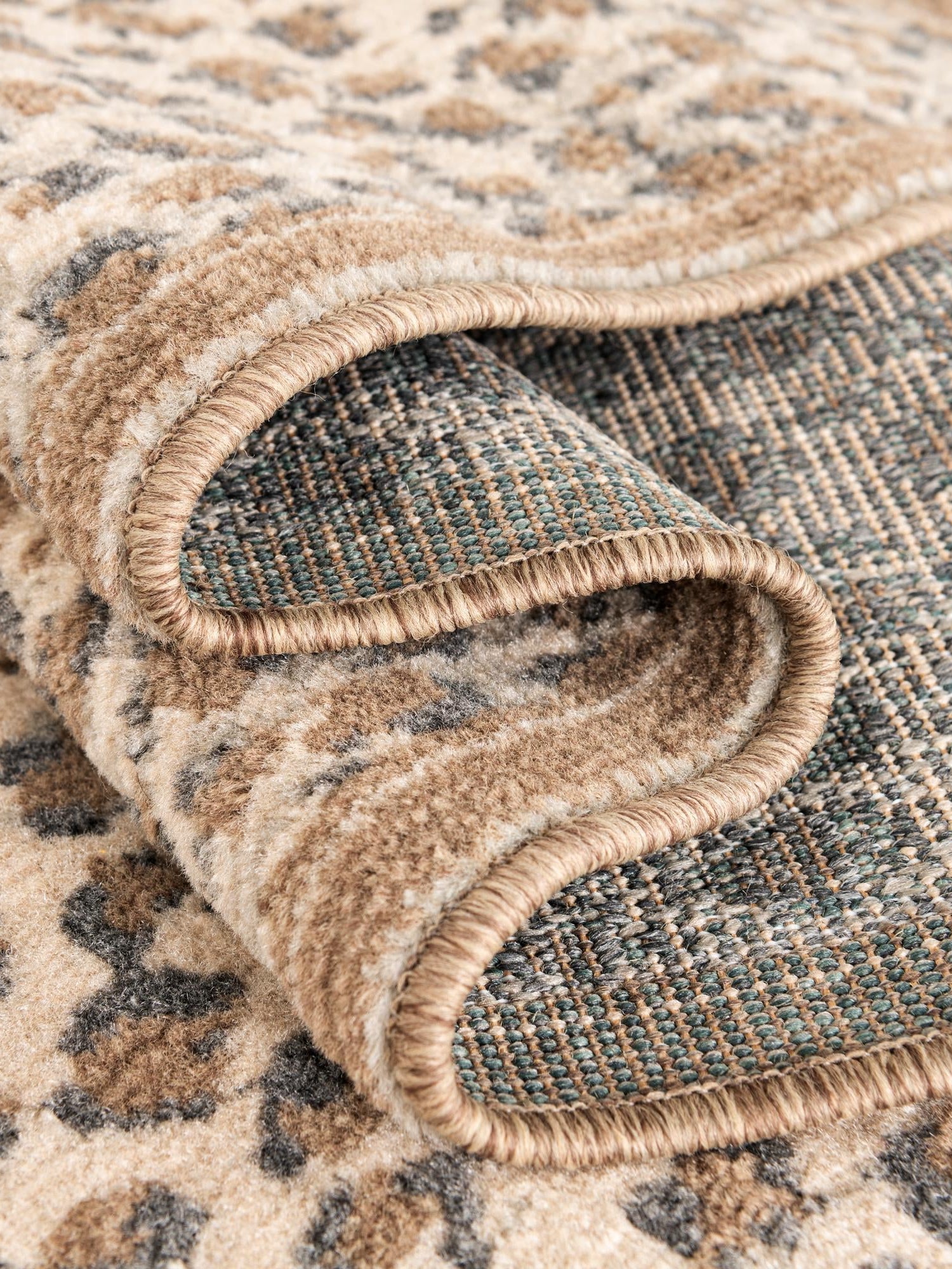 Brown 10' x 10' Wildlife Round Area Rug Animal Print Safari Jungle Inspired Carpet for Unique Modern Interior Design for Sale at Rug Engine