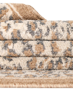 Brown 10' x 10' Wildlife Round Area Rug Animal Print Safari Jungle Inspired Carpet for Unique Modern Interior Design for Sale at Rug Engine