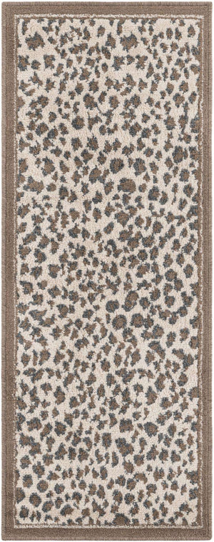 Brown 2' x 5' 1 Wildlife Runner Area Rug Animal Print Safari Jungle Inspired Carpet for Unique Modern Interior Design for Sale at Rug Engine