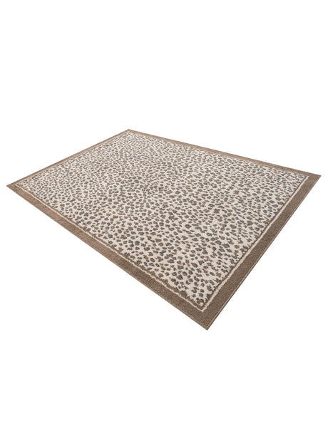 Brown 5' 1 x 7' 1 Wildlife Rectangle Area Rug Animal Print Safari Jungle Inspired Carpet for Unique Modern Interior Design for Sale at Rug Engine