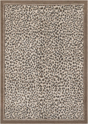 Brown 5' 1 x 7' 1 Wildlife Rectangle Area Rug Animal Print Safari Jungle Inspired Carpet for Unique Modern Interior Design for Sale at Rug Engine