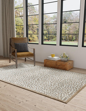 Brown 6' 1 x 9' Wildlife Rectangle Area Rug Animal Print Safari Jungle Inspired Carpet for Unique Modern Interior Design for Sale at Rug Engine