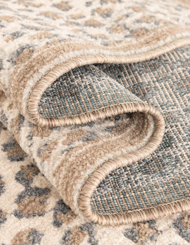 Brown 10' x 14' 1 Wildlife Rectangle Area Rug Animal Print Safari Jungle Inspired Carpet for Unique Modern Interior Design for Sale at Rug Engine