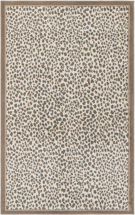Brown 5' 1 x 8' Wildlife Rectangle Area Rug Animal Print Safari Jungle Inspired Carpet for Unique Modern Interior Design for Sale at Rug Engine