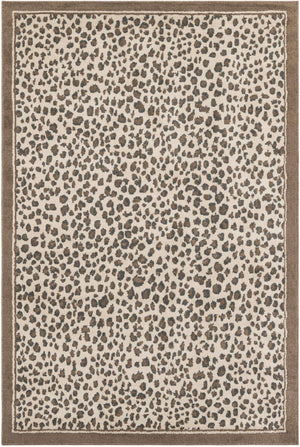 Brown 6' 1 x 9' Wildlife Rectangle Area Rug Animal Print Safari Jungle Inspired Carpet for Unique Modern Interior Design for Sale at Rug Engine
