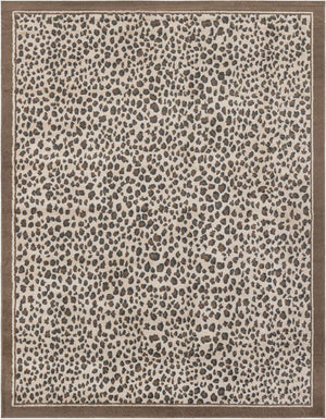 Brown 7' 10 x 10' Wildlife Rectangle Area Rug Animal Print Safari Jungle Inspired Carpet for Unique Modern Interior Design for Sale at Rug Engine