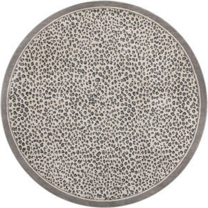 Gray 10' x 10' Wildlife Round Area Rug Animal Print Safari Jungle Inspired Carpet for Unique Modern Interior Design for Sale at Rug Engine