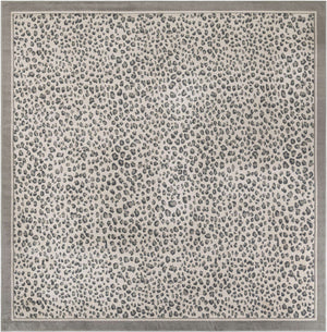 Gray 10' x 10' Wildlife Square Area Rug Animal Print Safari Jungle Inspired Carpet for Unique Modern Interior Design for Sale at Rug Engine