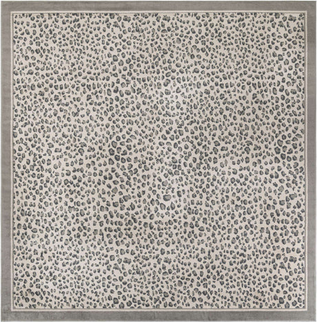 Gray 10' x 10' Wildlife Square Area Rug Animal Print Safari Jungle Inspired Carpet for Unique Modern Interior Design for Sale at Rug Engine