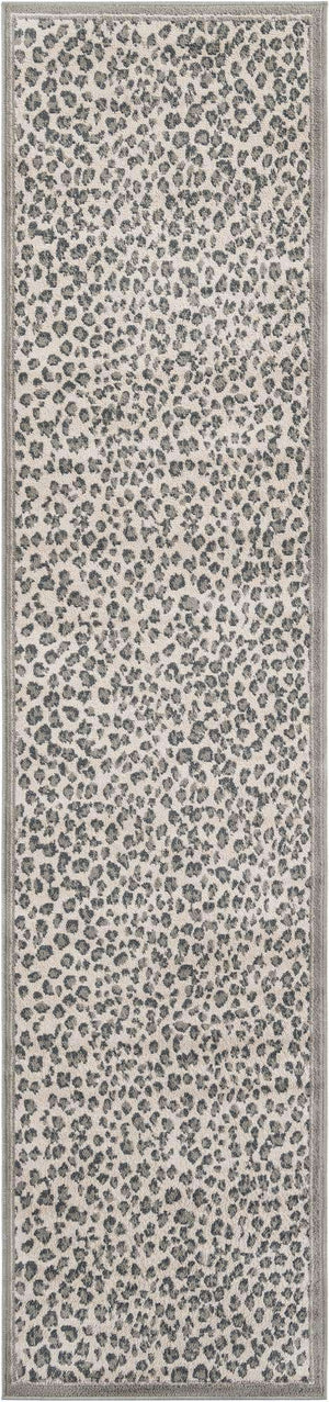 Gray 2' 7 x 12' Wildlife Runner Area Rug Animal Print Safari Jungle Inspired Carpet for Unique Modern Interior Design for Sale at Rug Engine