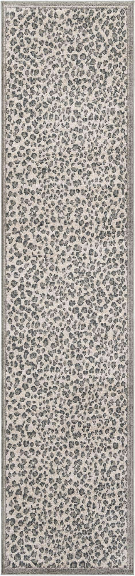 Gray 2' 7 x 12' Wildlife Runner Area Rug Animal Print Safari Jungle Inspired Carpet for Unique Modern Interior Design for Sale at Rug Engine