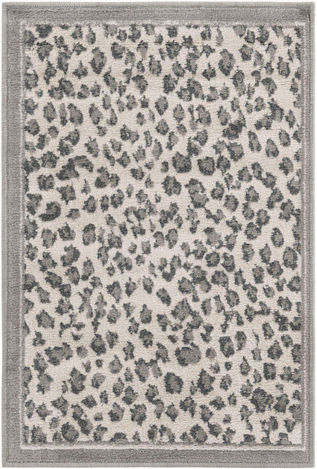 Gray 2' x 3' 1 Wildlife Rectangle Area Rug Animal Print Safari Jungle Inspired Carpet for Unique Modern Interior Design for Sale at Rug Engine