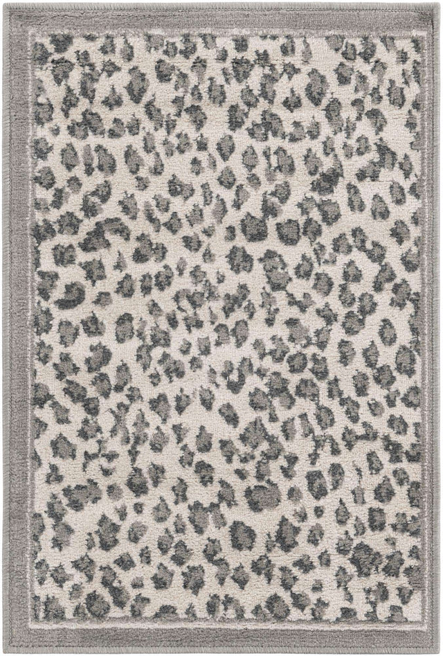 Gray 2' x 3' 1 Wildlife Rectangle Area Rug Animal Print Safari Jungle Inspired Carpet for Unique Modern Interior Design for Sale at Rug Engine