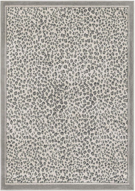 Gray 4' 1 x 6' 1 Wildlife Rectangle Area Rug Animal Print Safari Jungle Inspired Carpet for Unique Modern Interior Design for Sale at Rug Engine