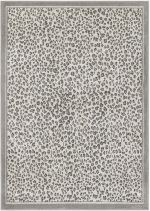 Gray 5' 1 x 7' 1 Wildlife Rectangle Area Rug Animal Print Safari Jungle Inspired Carpet for Unique Modern Interior Design for Sale at Rug Engine