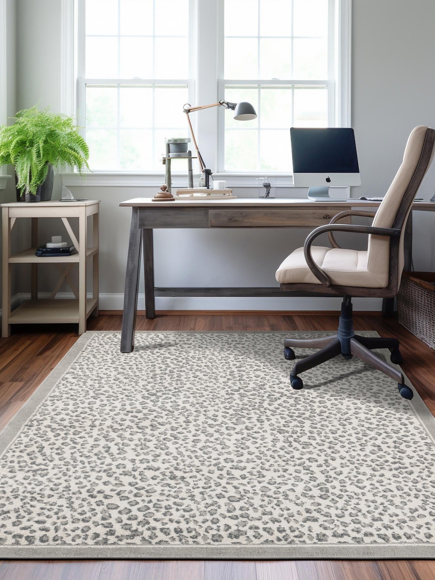 Gray 7' 10 x 10' Wildlife Rectangle Area Rug Animal Print Safari Jungle Inspired Carpet for Unique Modern Interior Design for Sale at Rug Engine