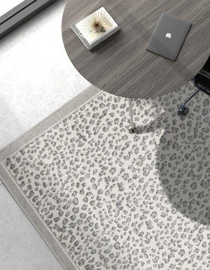 Gray 2' x 3' 1 Wildlife Rectangle Area Rug Animal Print Safari Jungle Inspired Carpet for Unique Modern Interior Design for Sale at Rug Engine